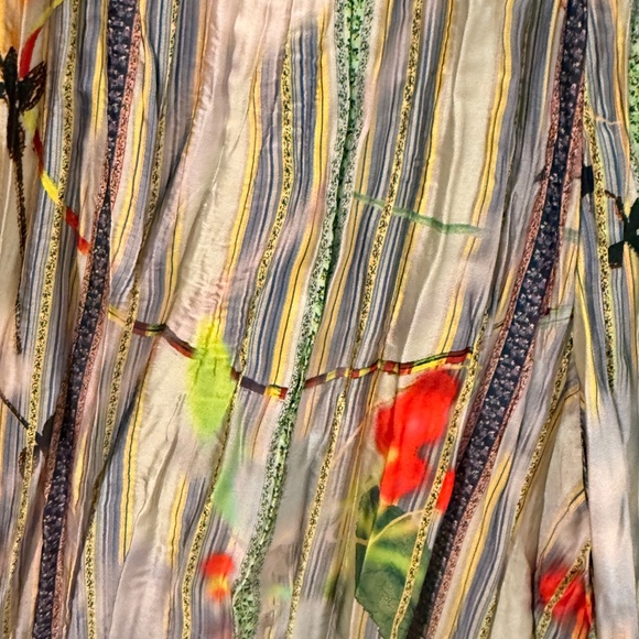 Julia Heuer Daliah Pleated Botanical Print Trousers "Marie" Size S/M - Picture 6 of 8